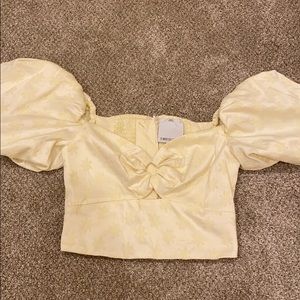 Yellow off the shoulder top